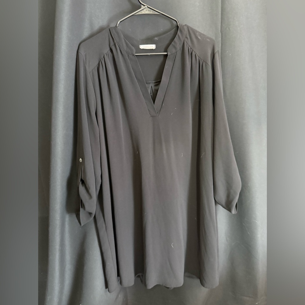 Chic Soul Black V-Neck Blouse